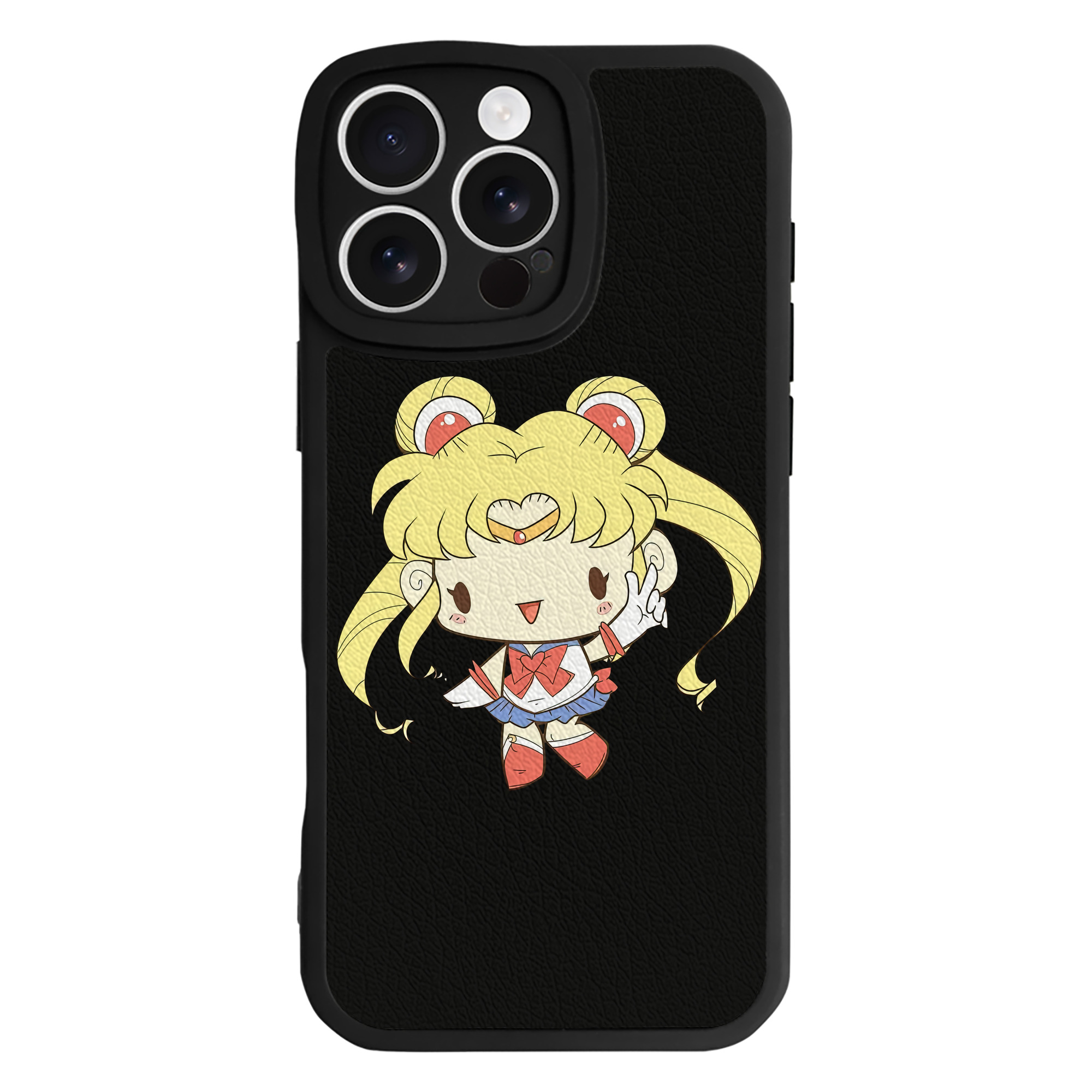 （画像用） 美少女戦士セーラームーン 月野 うさぎ つきの うさぎ Sailor Moon Tsukino Usagi 【iPhone 16シリーズ対応】シリコンスマホケース（レザー調） 材質：シリコン